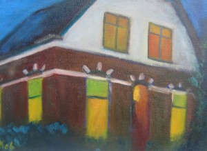 Huis Zuiderhagen. olieverf op doek, 30 x 40 cm